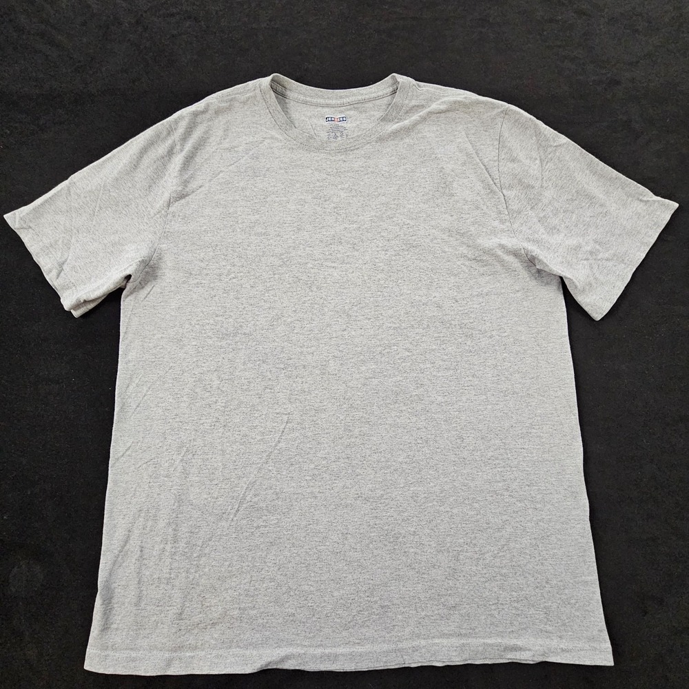 Jerzees Light Gray Short Sleeve Cotton Blend T-Shirt Men's L